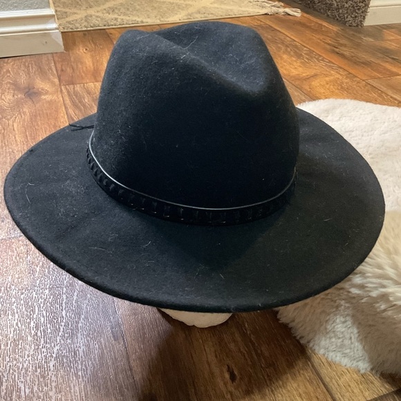 Treasure & Bond Wool Black Hat Woven Band One Size - Picture 1 of 8